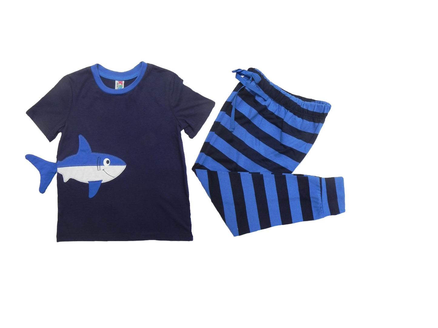Pijama niño bordado tiburón con pantalón