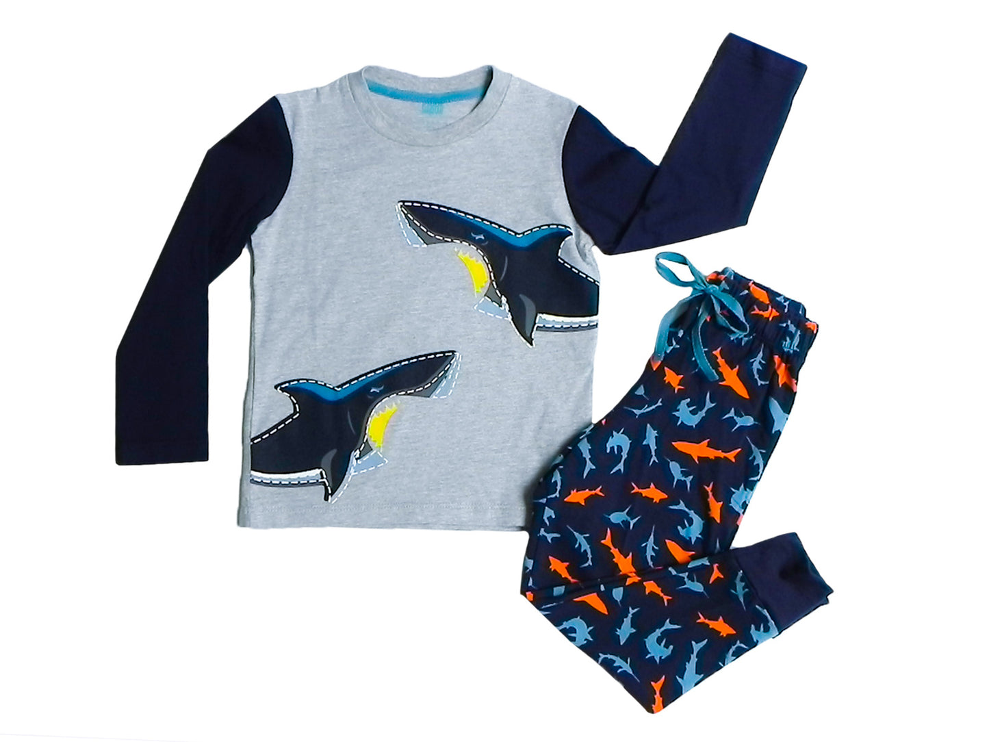 Pijama niño m/l pantalón tiburón