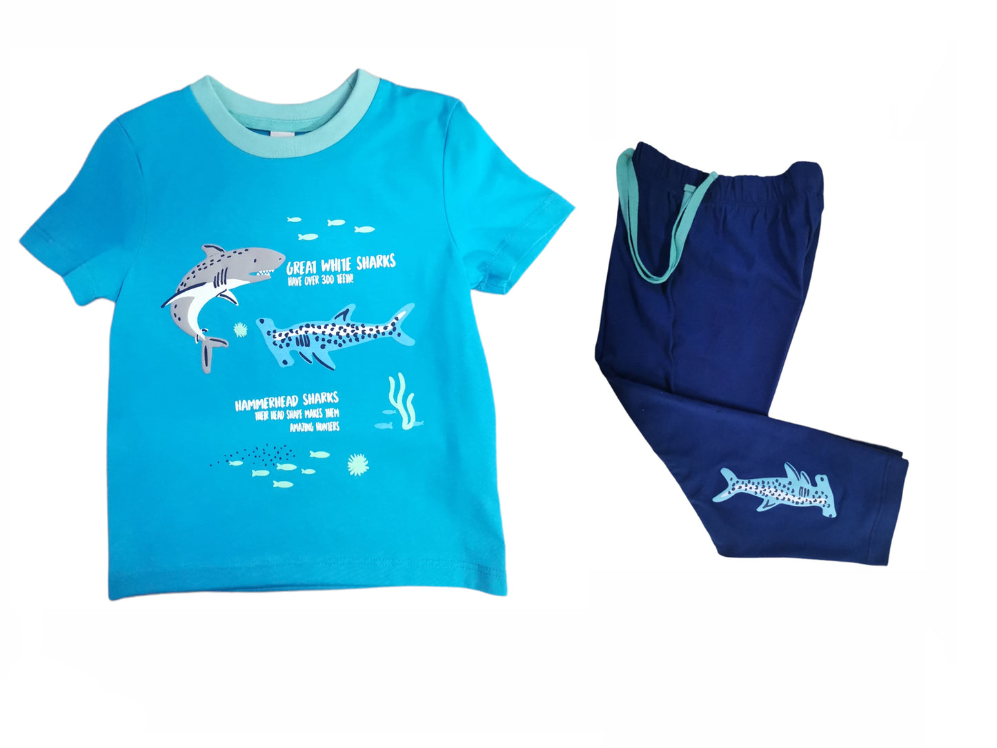 PNBP2203-048 Pijama estampado tiburones