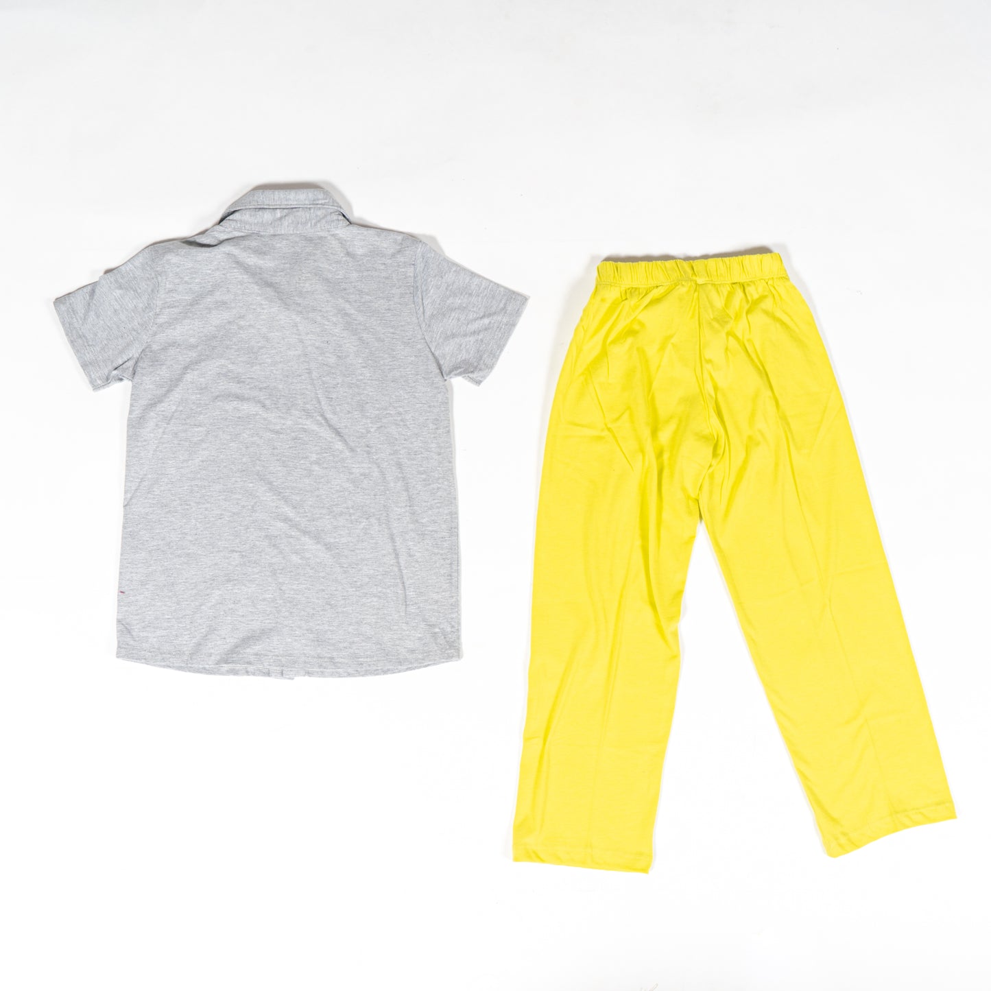 PNGP17-BASIC3DC Pijama niño m/c gris liso