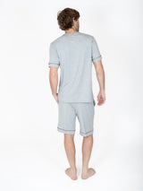 Creaciones Parisinas Pijama caballero, short liso gris