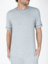 Creaciones Parisinas Pijama caballero, short liso gris