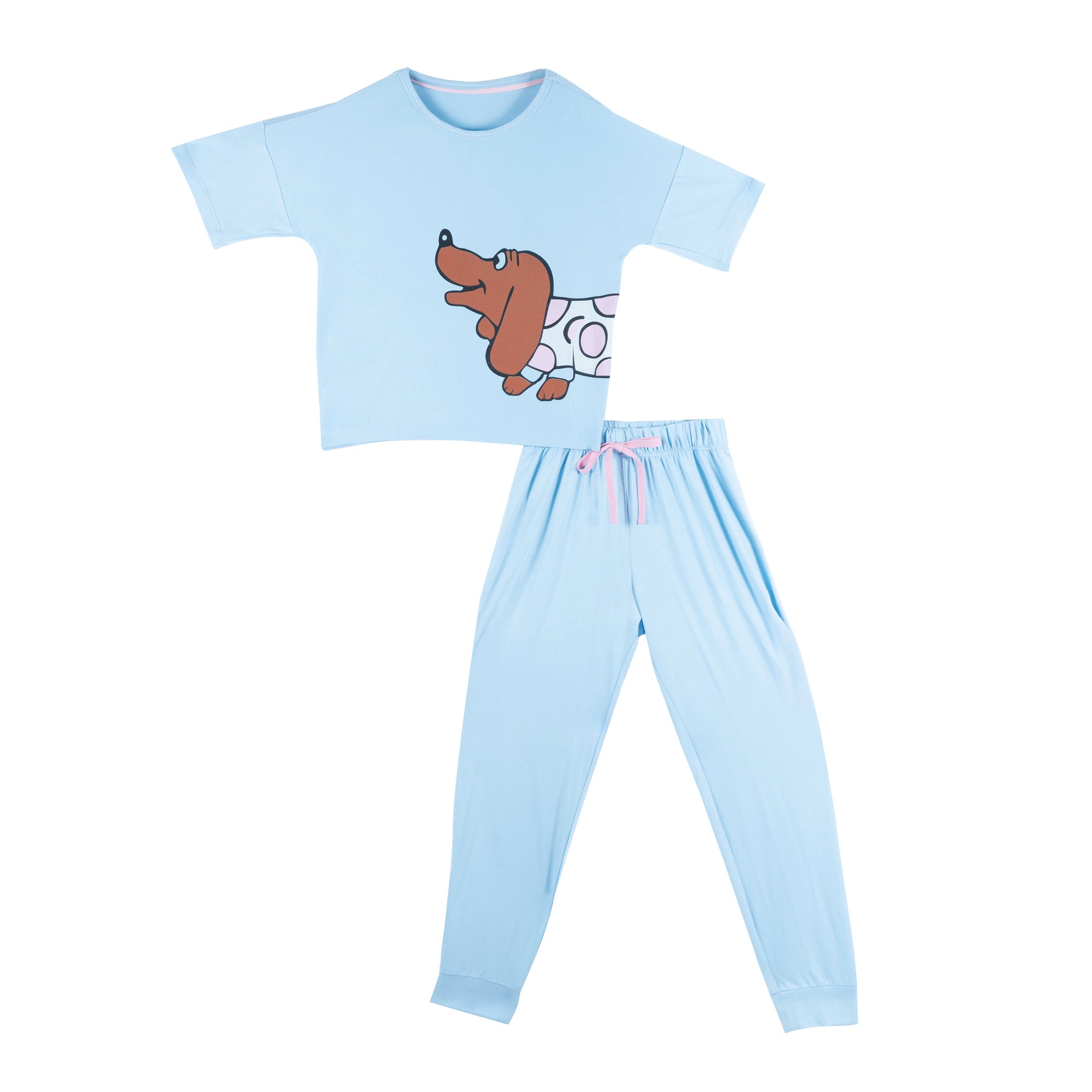 Creaciones parisinas, pijama niña manga corta, cuello redondo