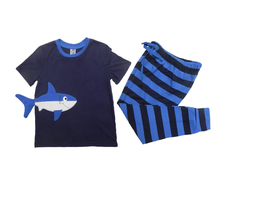 Pijama niño bordado tiburón con pantalón