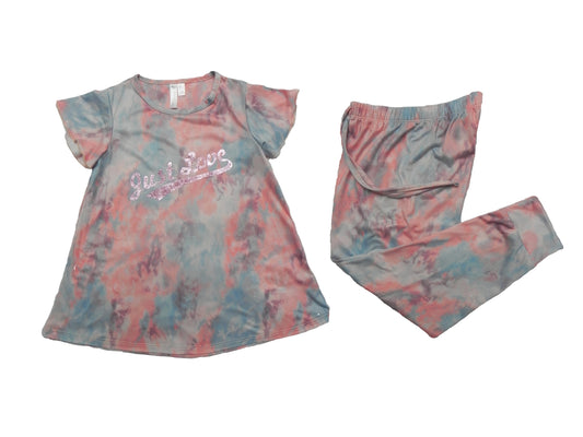 Pijama niña estampada con pantalón