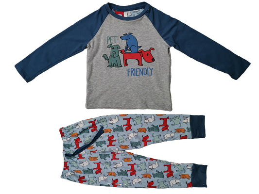 PNBP20-212DC Pijama niño rayón estampado mascotas