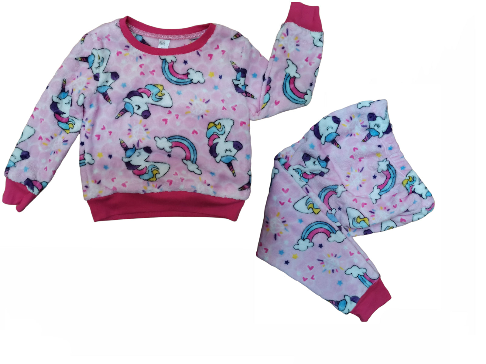 2137767 Pijama niña polar estampada unicornio