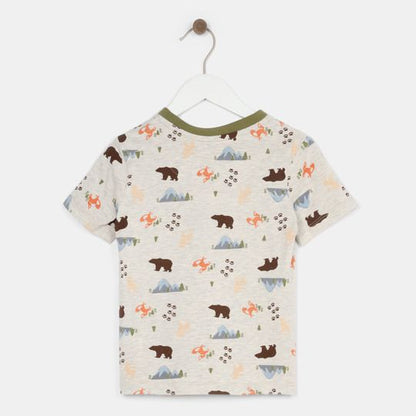 Pijama niño short m/c estampado flores