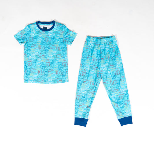 PNBP17-524DC Pijama niño estampado mostros.