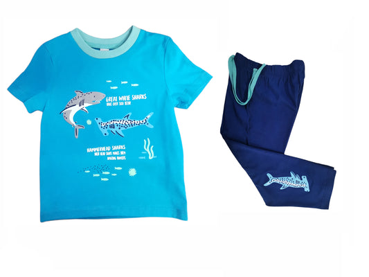 PNBP2203-048 Pijama estampado tiburones
