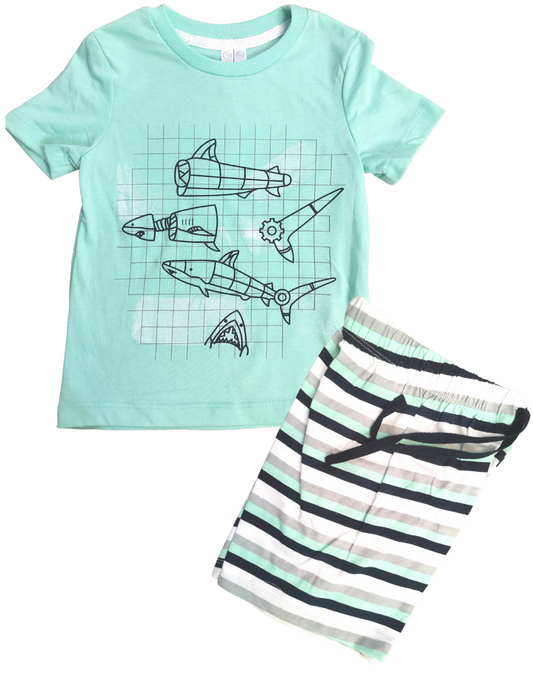 pnbp2212-222 pijama niños estampada short