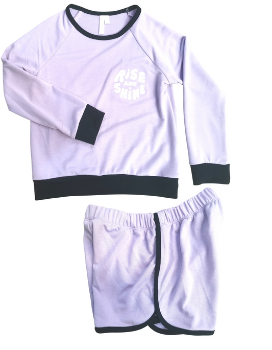 tigp2208-032 Pijama niña manga larga con short