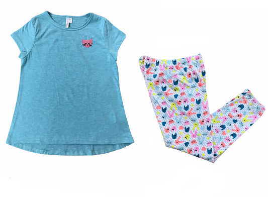 PNGP17-510AB pijama niña estampado gato