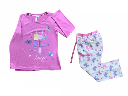 PNGP2107-021 Pijama niña estampado wonderful