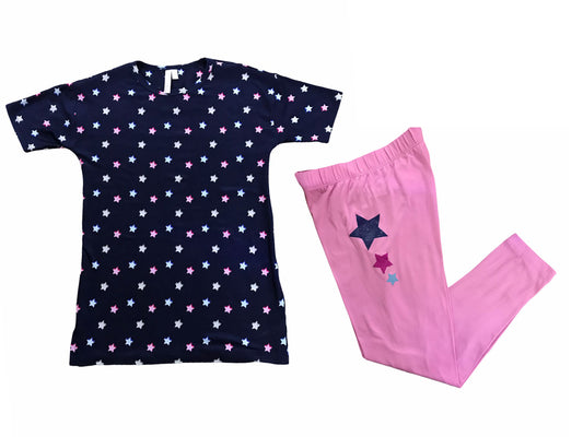 TIGP2107-018 Pijama niña estampada estrellas
